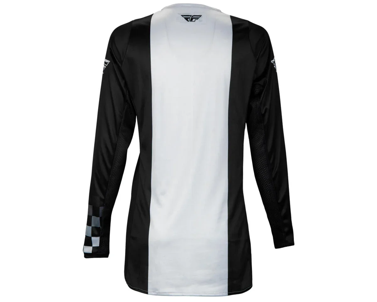 Fly Racing Women's Lite Long Sleeve Jersey (Black/Light Grey) (M)